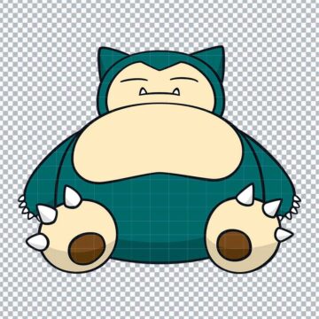 Snorlax Pokemon PNG, SVG, DXF, EPS for Cameo, Vinyl Cutting or More - Printable Files