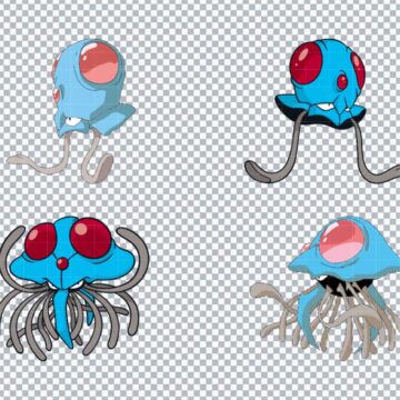 Tentacruel Pokemon SVG, PNG, DXF, EPS for Inkscape, DIY Crafts or More - Instant Download