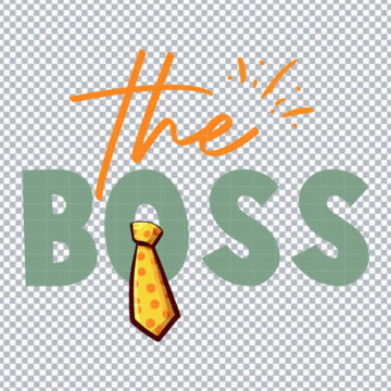 The Boss Father's Day PNG for Canva, Sticker Printing or More - No Account Needed