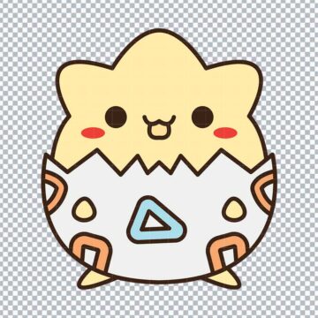 Togepi Pokemon PNG, SVG, DXF, EPS for Glowforge, Laser Cutting or More - No Sign Up Required