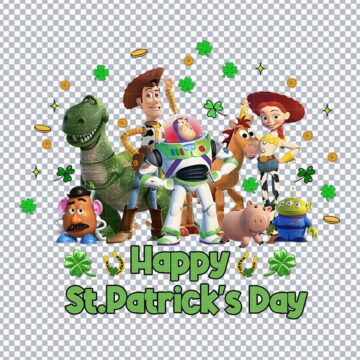 Toy Store Happy St.Patricks Day PNG for Canva, Sticker Printing or More - Free No Sign Up