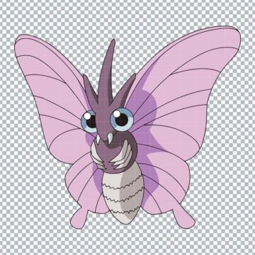 Venomoth Pokemon Characters PNG, SVG, DXF, EPS for Glowforge, DIY Crafts or More - No Account Needed