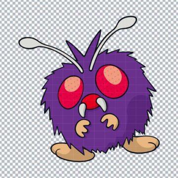 Venonat Pokemon Go PNG, SVG, DXF, EPS for CorelDRAW, Vector Design or More - Free Printable Designs