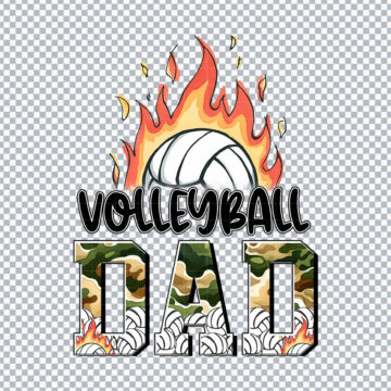 Volleyball Dad Funny PNG for Canva, Card Making or More - Instant Download