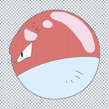 Voltorb Pokemon PNG, SVG, DXF, EPS for Cricut, Sticker Printing or More - Free Design Files