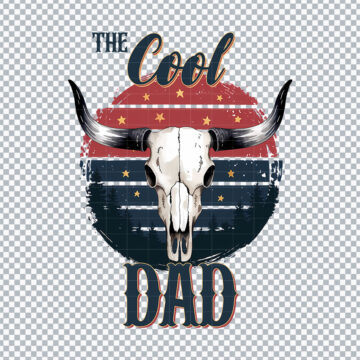 Western The Cool Dad PNG for Sublimation, Mug Printing or More - Digital Files