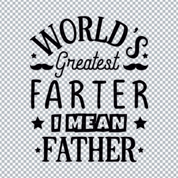 Worlds Best Dad Quote PNG for Sticker Printing, DIY Crafts or More - Printable Designs