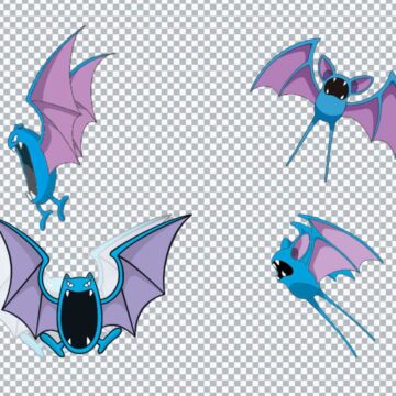 Zubat Pokemon SVG, PNG, DXF, EPS for Inkscape, Vinyl Cutting or More - Instant Download
