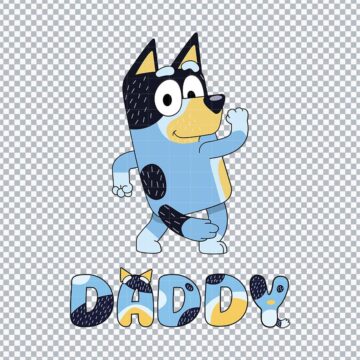 Bandit Daddy Bluey Family SVG, PNG, DXF, EPS for Cricut, Sublimation or More - Download Now