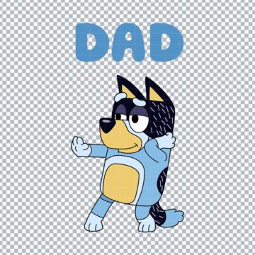 Bandit Dog Dad SVG, PNG, DXF, EPS for Cricut, DIY Crafts or More - Digital Files
