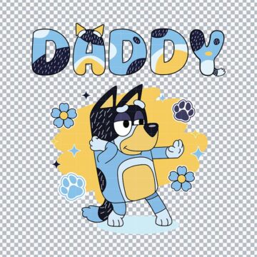 Bandit Heeler Daddy SVG, PNG, DXF, EPS for Cricut, Silhouette or More - Quick Download