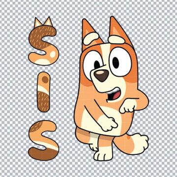 Bingo Sis Bluey Family SVG, PNG, DXF, EPS for Cricut, Mug Printing or More - Multi Format