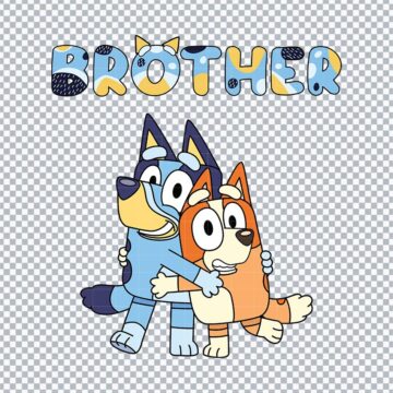 Bluey And Bingo Brother Family SVG, PNG, DXF, EPS for Silhouette, DIY Crafts or More - Printable Clipart