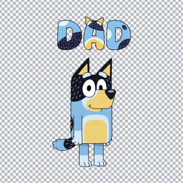 Bluey Bandit Dad SVG, PNG, DXF, EPS for Sublimation, DIY Crafts or More - No Account Needed