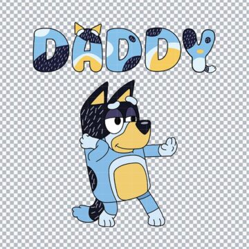 Bluey Bandit Daddy SVG, PNG, DXF, EPS for Graphic Design, DIY Crafts or More - Free Printable Designs
