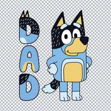 Bluey Bandit Daddy Family SVG, PNG, DXF, EPS for Graphic Design, Printing or More - Free Digital Files