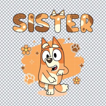 Bluey Bingo Sister SVG, PNG, DXF, EPS for Cricut, Paper Crafts or More - Free Design Files