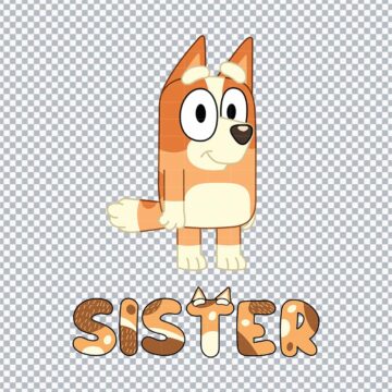 Bluey Bingo Sister Family SVG, PNG, DXF, EPS for Vector Design, Printing or More - Free Digital Design