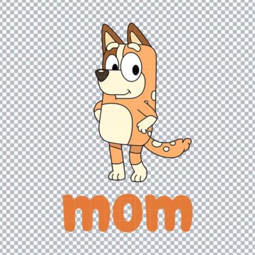 Bluey Chilli Mom SVG, PNG, DXF, EPS for Cricut, Sublimation Printing or More - Free No Sign Up
