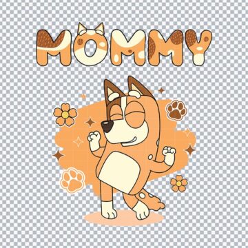 Bluey Chilli Mommy SVG, PNG, DXF, EPS for Cricut, Sublimation Shirts or More - Free No Registration