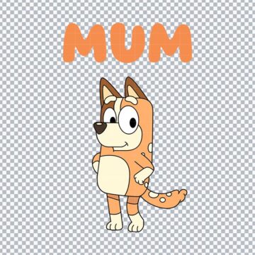 Bluey Chilli Mum SVG, PNG, DXF, EPS for Cricut, Sublimation Mugs or More - Free Vector Download
