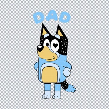 Bluey Dog Dad SVG, PNG, DXF, EPS for Silhouette, T-Shirt Printing or More - Download ZIP
