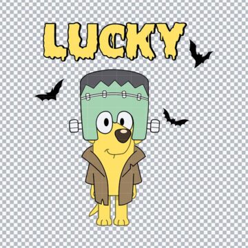 Bluey Lucky Halloween SVG, PNG, DXF, EPS for Cricut, Craft Projects or More - Free Design