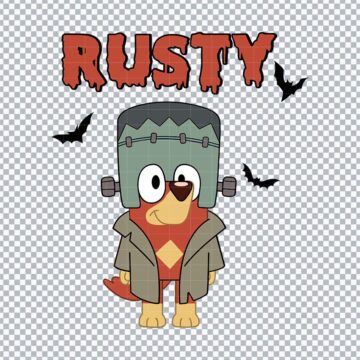 Bluey Rusty Halloween SVG, PNG, DXF, EPS for Silhouette, DIY Crafts or More - Free Design Download
