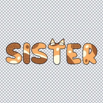 Bluey Sister Bingo SVG, PNG, DXF, EPS for Cricut, Laser Cutting or More - Quick Download