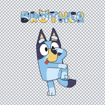 Brother Bluey Family SVG, PNG, DXF, EPS for Printing, Card Making or More - Multi Format