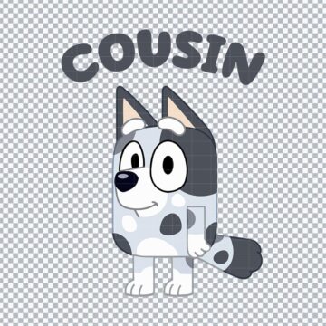 Counsin Bluey Family SVG, PNG, DXF, EPS for Silhouette, Vinyl Cutting or More - Free Printable Designs