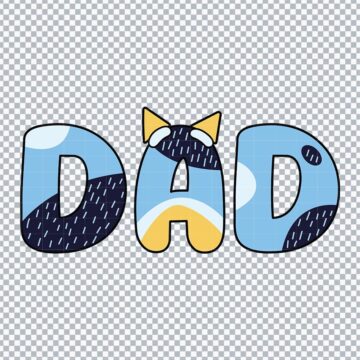 Dad Bandit Name SVG, PNG, DXF, EPS for Silhouette, Craft Cutting or More - Free Design