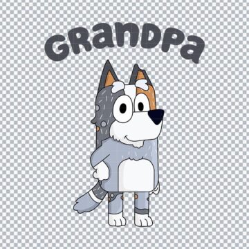 Grandpa Bluey Family SVG, PNG, DXF, EPS for Photoshop, Printing or More - Free Download