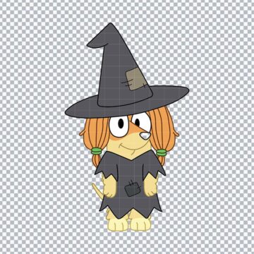 Indy Bluey Halloween Characters SVG, PNG, DXF, EPS for Stickers, Printing or More - Free Vector Download