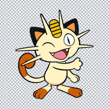 Meowth Pokemon Characters SVG, PNG, DXF, EPS for Laser Cutter, Craft Projects or More - Free Digital Design