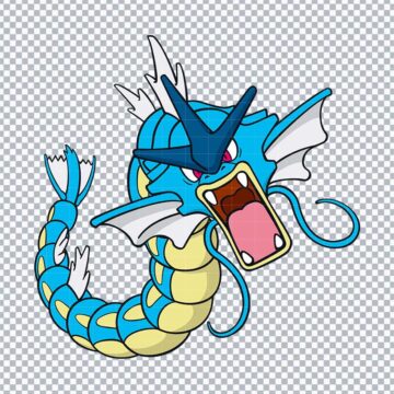 Pokemon Gyarados SVG, PNG, DXF, EPS for Cricut, Craft Projects or More - High-Res 300DPI
