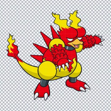 Pokemon Magmar SVG, PNG, DXF, EPS for Cricut, Paper Cutting or More - Free Design