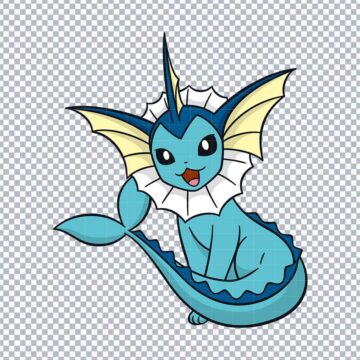 Vaporeon Pokemon SVG, PNG, DXF, EPS for Cricut, Craft Projects or More - High Resolution