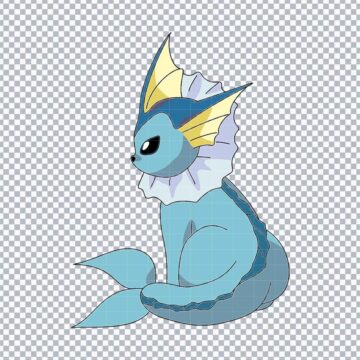 Vaporeon Pokemon Go SVG, PNG, DXF, EPS for Cricut, DIY Crafts or More - Printable Clipart