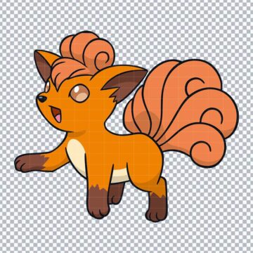 Vulpix Pokemon Characters SVG, PNG, DXF, EPS for Silhouette, Vinyl Cutting or More - Free Design