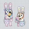 Bluey and Bingo Easter SVG, PNG, DXF, EPS for Cricut, Sublimation Printing or More - Free Digital Files