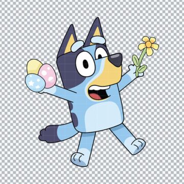 Bluey Easter Day SVG, PNG, DXF, EPS for Cricut, Printing or More - Free Design