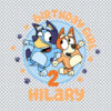 Hilary 2nd Bluey Birthday Girl SVG, PNG, DXF, EPS for Cricut, Paper Crafts or More - Free Design Files